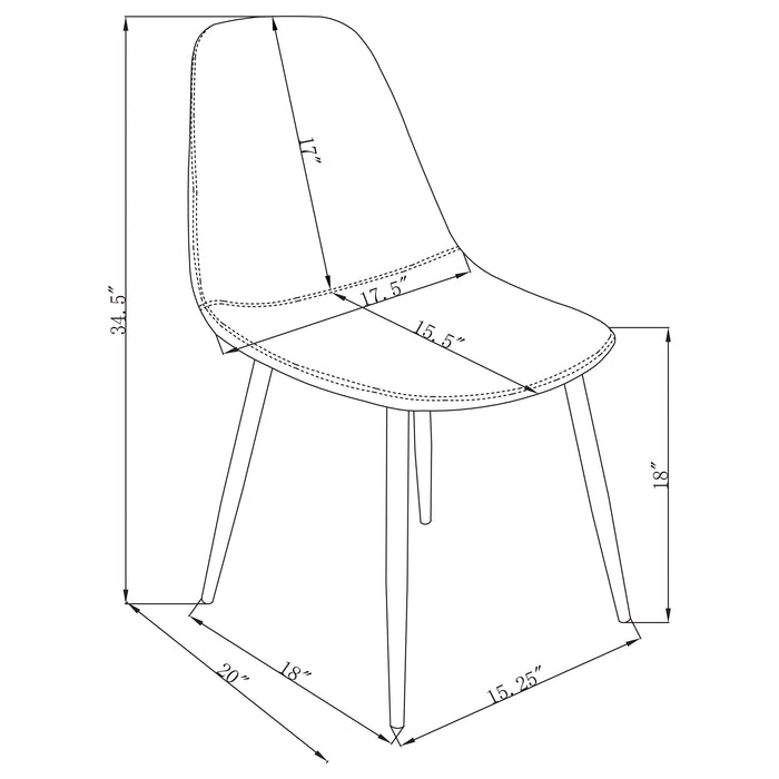 Dennison Side Chair - U&U Home Budget Furniture (Carteret, NJ)