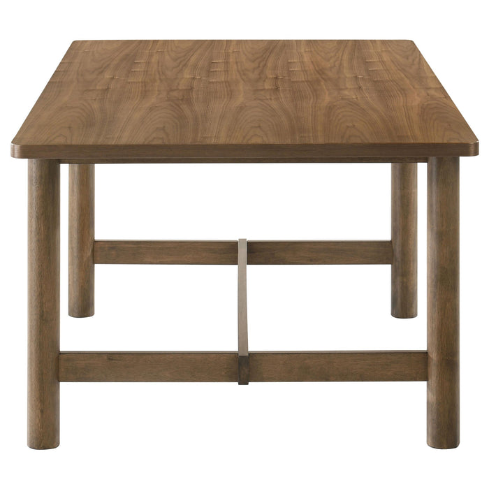 Crestmore 71-inch Rectangular Wood Dining Table Walnut - U&U Home Budget Furniture (Carteret, NJ)