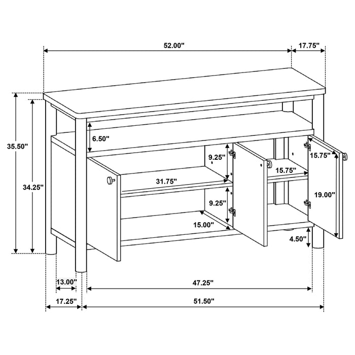 Crestmore Sideboard - U&U Home Budget Furniture (Carteret, NJ)