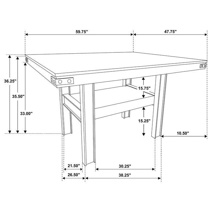 Patterson Counter Height Dining Table - U&U Home Budget Furniture (Carteret, NJ)