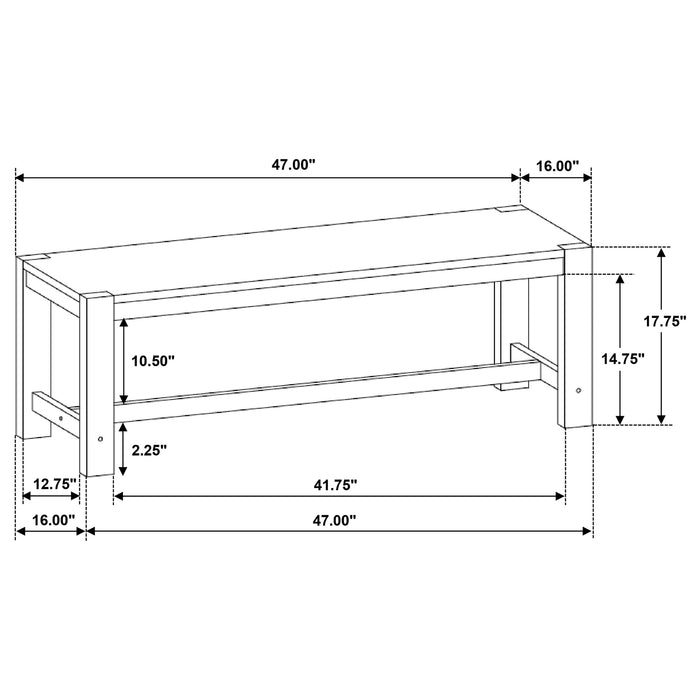 Scottsdale Bench - U&U Home Budget Furniture (Carteret, NJ)