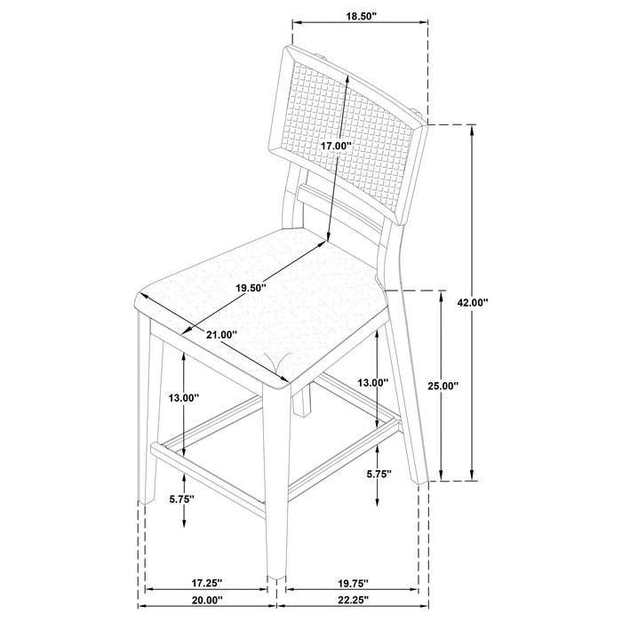 Kailani 8 Pc Counter Height Dining Set - U&U Home Budget Furniture (Carteret, NJ)
