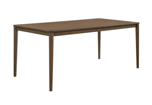Wethersfield Dining Table with Clipped Corner Medium Walnut - U&U Home Budget Furniture (Carteret, NJ)