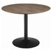 Cora Round Dining Table Walnut and Black - U&U Home Budget Furniture (Carteret, NJ)