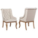 Brockway Tufted Arm Chairs Cream and Barley Brown (Set of 2) - U&U Home Budget Furniture (Carteret, NJ)