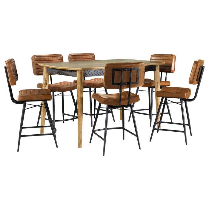 Partridge 7 Pc Counter Height Dining Set - U&U Home Budget Furniture (Carteret, NJ)