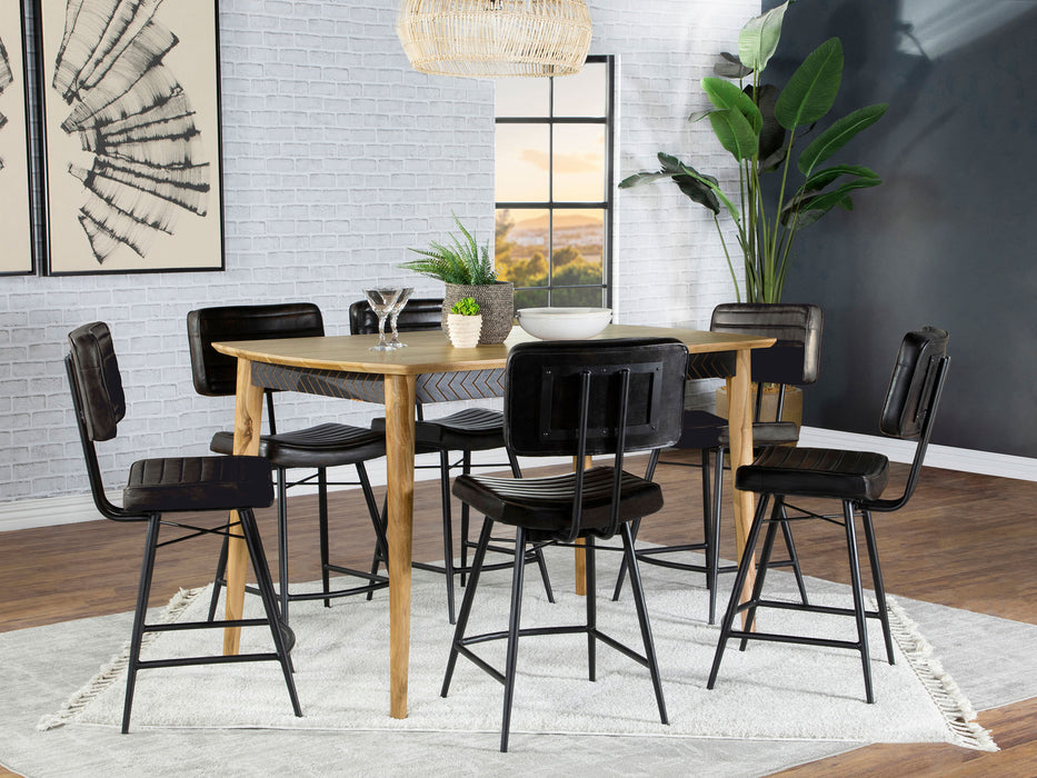 Partridge 7 Pc Counter Height Dining Set - U&U Home Budget Furniture (Carteret, NJ)