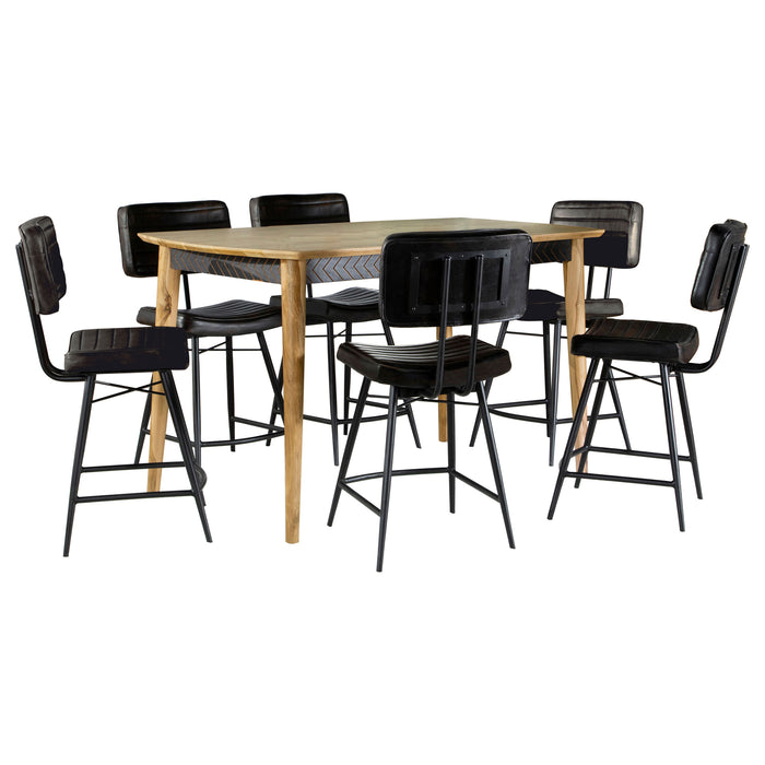 Partridge 7 Pc Counter Height Dining Set - U&U Home Budget Furniture (Carteret, NJ)