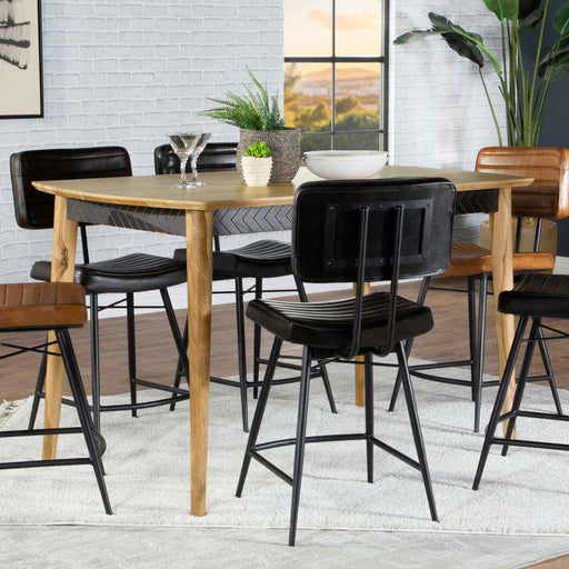 Partridge Rectangular Counter Height Table Natural Sheesham - U&U Home Budget Furniture (Carteret, NJ)
