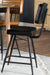 Partridge Upholstered Counter Height Stools with Footrest (Set of 2) - U&U Home Budget Furniture (Carteret, NJ)