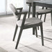 Stevie Upholstered Demi Arm Dining Side Chairs Brown Grey and Black (Set of 2) - U&U Home Budget Furniture (Carteret, NJ)