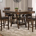 Dewey 2-drawer Counter Height Table with Open Shelves Walnut - U&U Home Budget Furniture (Carteret, NJ)