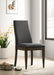 Wes Upholstered Side Chair (Set of 2) Grey and Dark Walnut - U&U Home Budget Furniture (Carteret, NJ)