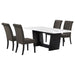 Sherry Rectangular Marble Top Dining Table set - U&U Home Budget Furniture (Carteret, NJ)