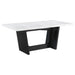 Sherry Rectangular Marble Top Dining Table set - U&U Home Budget Furniture (Carteret, NJ)