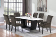 Sherry Rectangular Marble Top Dining Table set - U&U Home Budget Furniture (Carteret, NJ)