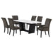 Sherry Rectangular Marble Top Dining Table set - U&U Home Budget Furniture (Carteret, NJ)