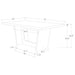 Sherry Rectangular Marble Top Dining Table set - U&U Home Budget Furniture (Carteret, NJ)