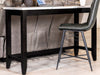 Toby Rectangular Marble Top Counter Height Table Espresso and White - U&U Home Budget Furniture (Carteret, NJ)