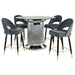 Ellie 5 Pc Counter Height Dining Sets Gray - U&U Home Budget Furniture (Carteret, NJ)