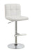 Lenny Adjustable Bar Stools Chrome and White (Set of 2) - U&U Home Budget Furniture (Carteret, NJ)