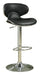 Edenton Upholstered Adjustable Height Bar Stools Black and Chrome (Set of 2) - U&U Home Budget Furniture (Carteret, NJ)