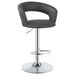 Barraza 29" Adjustable Height Bar Stool Grey and Chrome - U&U Home Budget Furniture (Carteret, NJ)