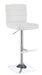 Bianca Upholstered Adjustable Bar Stools White and Chrome (Set of 2) - U&U Home Budget Furniture (Carteret, NJ)