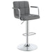 Palomar Adjustable Height Bar Stool Grey and Chrome - U&U Home Budget Furniture (Carteret, NJ)