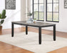 Elodie Rectangular Dining Table with Extension Grey and Black - U&U Home Budget Furniture (Carteret, NJ)