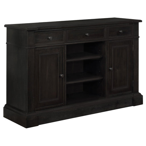 Phelps 2-door Rectangular Server Antique Noir - U&U Home Budget Furniture (Carteret, NJ)