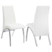 Bishop Upholstered Side Chairs White and Chrome (Set of 2) - U&U Home Budget Furniture (Carteret, NJ)