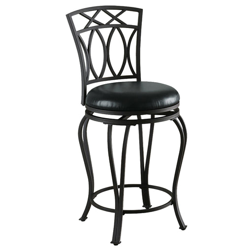 Adamsville Upholstered Swivel Counter Height Stool Black - U&U Home Budget Furniture (Carteret, NJ)