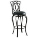 Adamsville Upholstered Swivel Bar Stool Black - U&U Home Budget Furniture (Carteret, NJ)