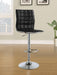 Ashbury Upholstered Adjustable Bar Stools Black and Chrome (Set of 2) - U&U Home Budget Furniture (Carteret, NJ)