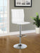 Ashbury Upholstered Adjustable Bar Stools White and Chrome (Set of 2) - U&U Home Budget Furniture (Carteret, NJ)