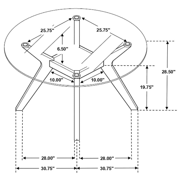 Paxton Dining Tables - U&U Home Budget Furniture (Carteret, NJ)
