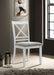 Hollis Cross Back Wood Dining Side Chair White - U&U Home Budget Furniture (Carteret, NJ)