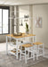 Edgeworth 3-piece Kitchen Island Counter Table Set White - U&U Home Budget Furniture (Carteret, NJ)