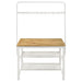 Edgeworth 3-piece Kitchen Island Counter Table Set White - U&U Home Budget Furniture (Carteret, NJ)