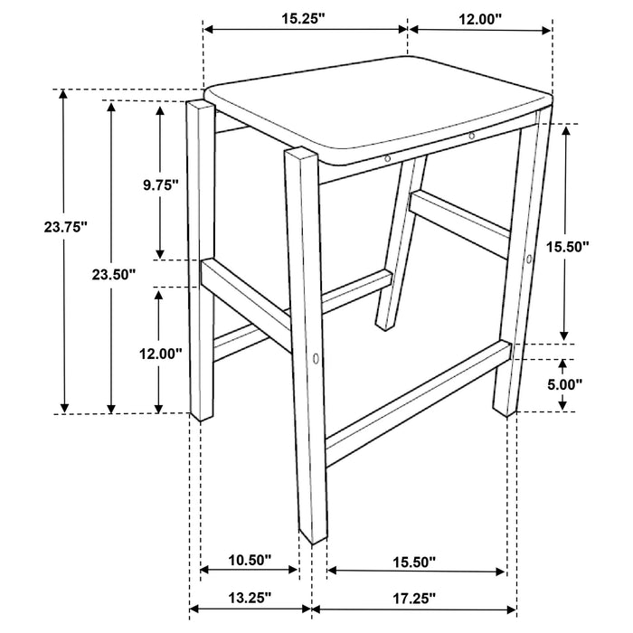 Edgeworth 3-piece Kitchen Island Counter Table Set White - U&U Home Budget Furniture (Carteret, NJ)
