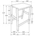 Edgeworth 3-piece Kitchen Island Counter Table Set White - U&U Home Budget Furniture (Carteret, NJ)