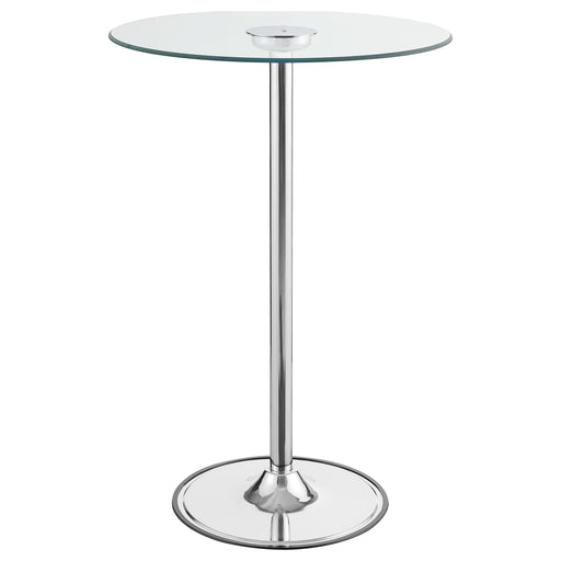 Thea LED Bar Table Chrome and Clear - U&U Home Budget Furniture (Carteret, NJ)