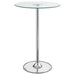Thea LED Bar Table Chrome and Clear - U&U Home Budget Furniture (Carteret, NJ)