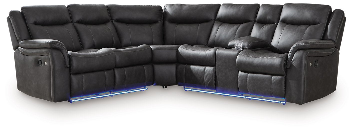 Sultan Meadow Reclining Sectional - U&U Home Budget Furniture (Carteret, NJ)