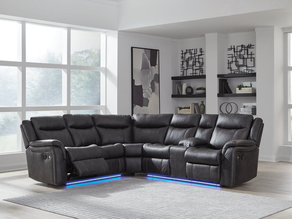 Sultan Meadow Reclining Sectional - U&U Home Budget Furniture (Carteret, NJ)