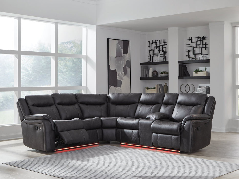 Sultan Meadow Reclining Sectional - U&U Home Budget Furniture (Carteret, NJ)