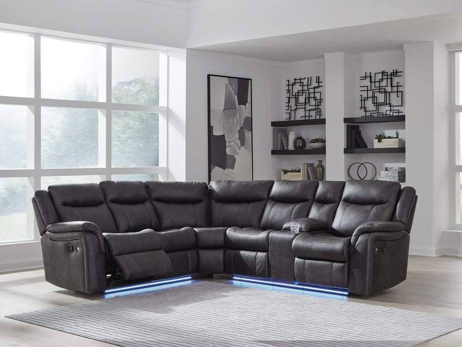 Sultan Meadow Reclining Sectional - U&U Home Budget Furniture (Carteret, NJ)
