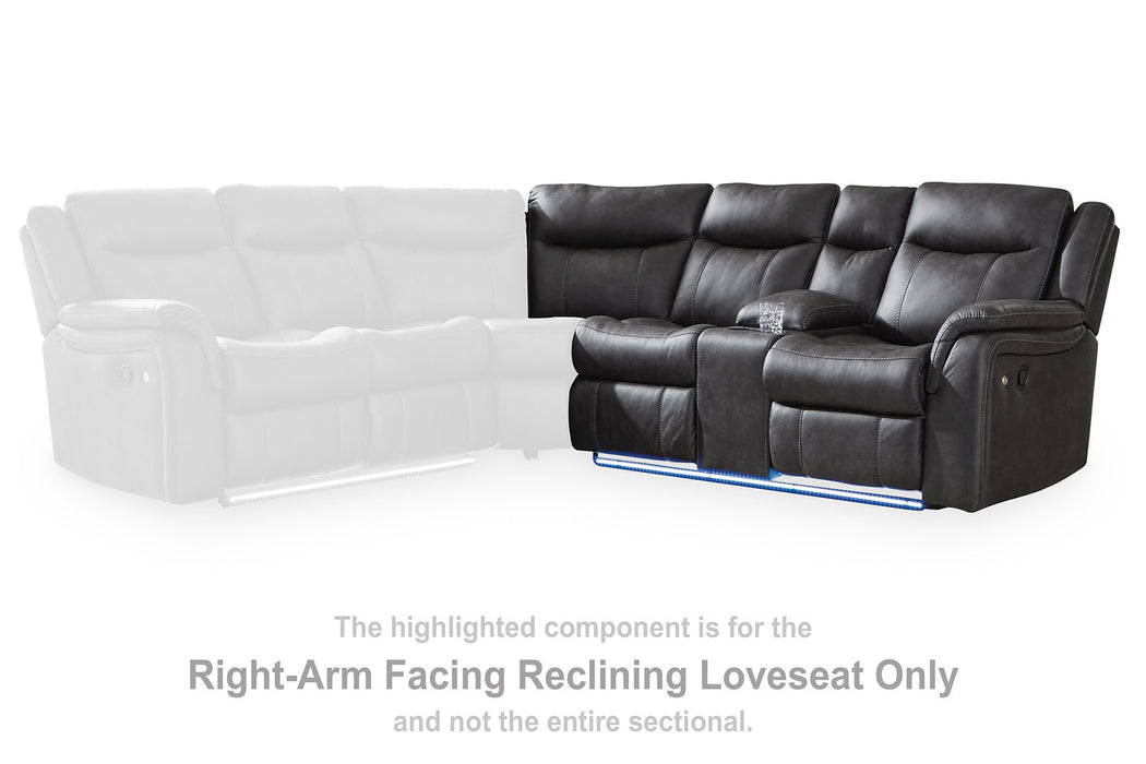 Sultan Meadow Reclining Sectional - U&U Home Budget Furniture (Carteret, NJ)