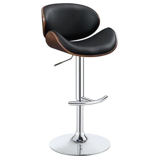 Harris Adjustable Bar Stool Black and Chrome - U&U Home Budget Furniture (Carteret, NJ)